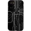 Monochrome Data Grid Custodia per iPhone SE (2020) / 7/8 White Circuit Scheda Madre Gamer Tech Grafica Estetica