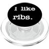 Minimalist BBQ Rib Barbecue Mi piace costole | Divertente BBQ Rib Barbecue Amante PopSockets PopGrip per MagSafe