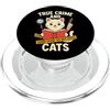 Book Loving Library Addicts and Book Ner Lettura divertente del lettore del libro del crimine e dei gatti per le donne PopSockets PopGrip per MagSafe