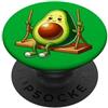 Cute avocado on swing cartoon Carino Cartoon Avocado su Swing Playground PopSockets PopGrip Adesivo