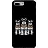 Cool 3 Hip Hop Trio Street Gold Chain Fu Custodia per iPhone 7 Plus/8 Plus Miniatura Schnauzer Rap Old School Retro Streetwear 80s 90s
