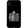 Cool 3 Hip Hop Trio Street Gold Chain Fu Custodia per iPhone XS Max African Grey Parrot Rap Old School Retro Streetwear anni '80 '90
