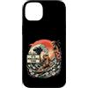 Mahjong Capybara Fun Custodia per iPhone 14 Plus Capybara Surfing Mahjong Time Tropical Beach Wave