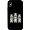 Cool 3 Hip Hop Trio Street Gold Chain Fu Custodia per iPhone X/XS Cavia Rap Old School Retro Streetwear 80s 90s Tre