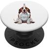 Basset Hound Puppy Lover PS Basset Hound Let's Pawty, festa di compleanno per amanti dei cani PopSockets PopGrip Adesivo