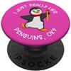 FUNNY PENGUIN PRESENTS I Just Really Like Penguins, OK? Divertente Penguin Lover Citazione PopSockets PopGrip Adesivo