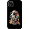 Vintage Retro Knitting Cute Lover Women Custodia per iPhone 11 Pro Max Basset Hound Dog Granny Square Crochet Yarn Crochet Lover