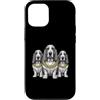 Cool 3 Hip Hop Trio Street Gold Chain Fu Custodia per iPhone 12/12 Pro Basset Hound Dog Rap Old School Retro Streetwear anni '80 e '90
