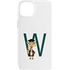Timowo Studio Custodia per iPhone 14 Plus Giraffa Diploma Lettera W Alfabeto Animale