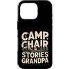 Grandpa Camping Campfire Camper Custodia per iPhone 16 Pro Sedia da campeggio Storie Nonno Camping fire