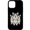 Cool 3 Hip Hop Trio Street Gold Chain Fu Custodia per iPhone 12 mini Corgi Dog Rap Old School Retro Streetwear anni '80 '90 Tre