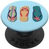 Tronic Tees Carino Modelli Colorati Estate Flip Flop Spiaggia Vacanza PopSockets PopGrip Adesivo