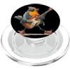 Rocking Robin Bird Outfit Impressionante Robin Bird con chitarra elettrica per ragazzi e ragazze PopSockets PopGrip per MagSafe