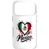 Mexico Travel Heart Co Custodia per iPhone 17 Pro I Love Mexico Vacation Travel Heart Flag design messicano