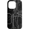 Monochrome Data Grid Custodia per iPhone 13 Pro White Circuit Scheda Madre Gamer Tech Grafica Estetica