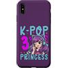 Girls Birthday Korean Kids K Pop Fan K-P Custodia per iPhone XS Max K-Pop Principessa Età 3 Anni Compleanno Bambino