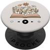 Audiobook Reader Reading My Audiobook Lover Book Listener Floral Women PopSockets PopGrip Adesivo