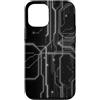 Monochrome Data Grid Custodia per iPhone 12/12 Pro White Circuit Scheda Madre Gamer Tech Grafica Estetica