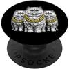 Cool 3 Hip Hop Trio Street Gold Chain Fu Gatto persiano Rap Old School Retro Streetwear 80s 90s Tre PopSockets PopGrip Adesivo