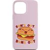 Kawaii Side Custodia per iPhone 13 Pro Max Happy Burger Buns Fuori Divertente Gioco di parole