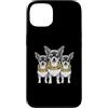 Cool 3 Hip Hop Trio Street Gold Chain Fu Custodia per iPhone 13 Chihuahua Dog Rap Old School Retro Streetwear anni '80 '90 Tre