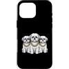 Cool 3 Hip Hop Trio Street Gold Chain Fu Custodia per iPhone 16 Pro Max Shih Tzu Dog Rap Old School Retro Streetwear anni '80 '90 Tre