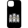 Cool 3 Hip Hop Trio Street Gold Chain Fu Custodia per iPhone 15 Plus Cavia Rap Old School Retro Streetwear 80s 90s Tre