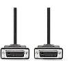 Nedis Cavo DVI - DVI-D 24+1 pin maschio - DVI-D 24+1 pin maschio - 2560x1600 - nichelato - 2.00 m - dritto - PVC - nero - etichetta