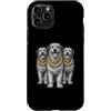 Cool 3 Hip Hop Trio Street Gold Chain Fu Custodia per iPhone 11 Pro Irish Wolfhound Dog Rap Old School Retro Streetwear anni '80 '90