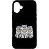 Cool 3 Hip Hop Trio Street Gold Chain Fu Custodia per iPhone 16 Plus Gatto persiano Rap Old School Retro Streetwear 80s 90s Tre