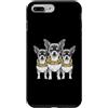 Cool 3 Hip Hop Trio Street Gold Chain Fu Custodia per iPhone 7 Plus/8 Plus Chihuahua Dog Rap Old School Retro Streetwear anni '80 '90 Tre