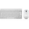 Perixx PERIDUO-712WES Mini Pack de Teclado y Ratón Inalámbrico Combo - Color Blanco - Español QWERTY