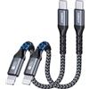 SUNGUY Cavo USB C Light-ning, [0,15M 2 pezzi] Certificato MFi Cavo di Ricarica USB C a Light-ning per iPhone Cavo di Ricarica Rapida per Caricatore iPhone 14/13/12/12 Pro Max Mini/X/XS/Tipo C