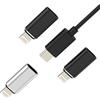HOYULLI Adattatore USB C Female a Lightning (3 pezzi) per iPhone 14 13 12 11 Pro Max per Apple MFi Certified Type C Cavo di ricarica Connettori per iPad Air Data Charger Cable Accessori Lightning Jack