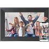Jaihonda Cornice digitale WiFi, touch screen da 10 pollici, memoria da 32 GB, rotazione automatica, condividi foto e video tramite l'app Frameo, cornice per foto digitale intelligente, colore nero