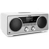 TechniSat DIGITRADIO 602 - Stereo Internetradio (DAB, UKW, sistema 2.1 da 70 watt con subwoofer, CD, USB, streaming Bluetooth, AUX, WLAN, sveglia, Spotify Connect, telecomando) Bianco