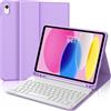 Occtingkind Cover con Tastiera per iPad A16 11 Gen (2025) e 10.9 Gen (2022), Italiano QWERTY, Senza Retroilluminazione e Senza Touchpad, Bluetooth 5.0, con Porta Penna Sottostante, Lilla Chiaro