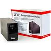 LINK LKUPS650 gruppo di continuità UPS 650VA/390Watt con custodia in metallo e protezione dati per PC e dispositivi elettronici, ricarica automatica offline, dimensioni compatte 34x14x22 cm