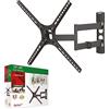 Barkan Supporto da parete lungo per TV, 13-65 pollici Full Motion articolato - 4 movimenti piatto/curvo staffa per schermo, può contenere fino a 40 kg, brevettato, compatibile con LED OLED LCD