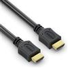 conecto Cavo HDMI High Speed con Ethernet, Ultra-HD, connettore placcato oro, 4K, nero, 1,50 m