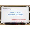 A Plus Screen Schermo di ricambio per computer portatili IPS FHD (1080P) da 14 compatibile con NT140FHM-N42 (BOE0714), NT140FHM-N41 (BOE06B2)