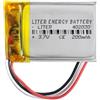 Liter energy battery Batteria a 3 cavi 402030 LiPo 3.7V 200mAh 0.74Wh 1S 5C Liter Energy Battery Ricaricabile con PCM termistore NTC Smartwatch Elettronica - Non adatto per Radiocomando 32x20x4mm (3P|200mAh|402030)