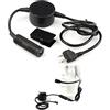 AVLUZ Adattatore tattico Tci Ptt, con spina per telefono Icom, cuffie radiofoniche, microfono Airsoft auricolare. (ML)