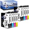 DOUBLE D 34XL Cartucce d'inchiostro Sostituzione per 34 34XL per Epson WorkForce Pro WF-3725DWF WF-3720DWF WF3725 WF3720 (2 Nero, 2 Ciano, 2 Magenta, 2 Giallo)