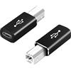 KIRVOS Adattatore da Tipo C Femmina a USB B Maschio,Connettore di Conversione Tipo C a USB B per Sincronizzazione Dati,compatibile con pianoforte elettrico, laptop e altri dispositivi di tipo C