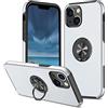 EYZUTAK Custodia per iPhone 13 da 6,1 pollici, rotazione a 360 gradi magnetica in metallo anello supporto magnetico auto supporto interno silicone con protezione fotocamera lucida antigoccia