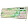 NEWWAY NK251 - Tastiera senza fili, ricaricabile, layout spagnolo QWERTY - Tripla modalità WiFi 2.4GHz / BT/USB-C - Display Digitale - Rotella Multifunzione - Retroilluminazione RGB - Ricevitore