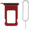 Generic iReplaceParts - Vassoio di ricambio per SIM Dual Sim con guarnizione in gomma con strumento di espulsione vassoio SIM, per iPhone 14 (6,1) e iPhone 14 Plus (6,7 pollici) (rosso)