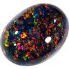 HARSHALI GEMS Rashi Ratna - Opale di fuoco naturale, pietra preziosa originale e certificata, non riscaldata e non trattata, di alta qualità, per scopi astrologici, colore: nero (7,15 carati)
