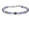 COAI Bracciale da Uomo con Occhio Turco e Perline di Pietre Naturali, Bracciale Labradorite da Uomo con Charm Malocchio Portafortuna
